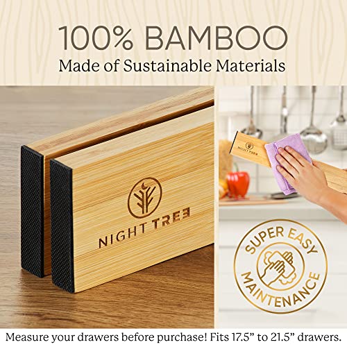 Bamboo expandable drawer dividers for clothes, kitchen, and bathroom B551
