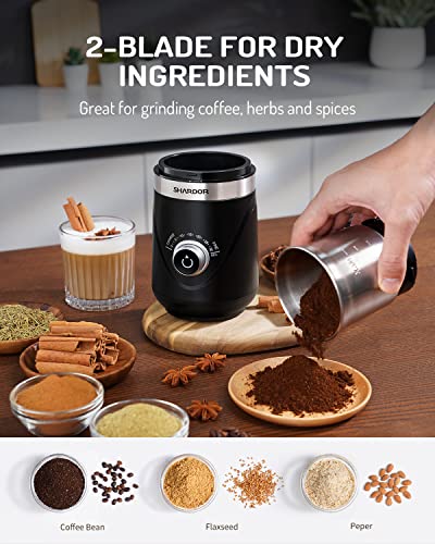 Adjustable Electric Coffee Grinder with Removable Stainless Steel Bowl S84764