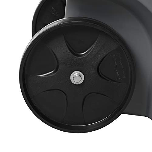 Heavy-Duty Wheeled Trash Can, 50-Gallon, Gray, 2-Pack U86554