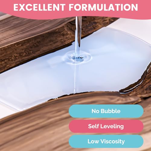 Crystal Clear Epoxy Resin Kit for Art, Mold, Wood, Jewelry, No Bubbles, No Odor, UV Resistant G792