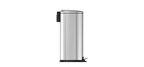 Step-on Trashcan, 13.2 Gal, Stainless Steel R6263