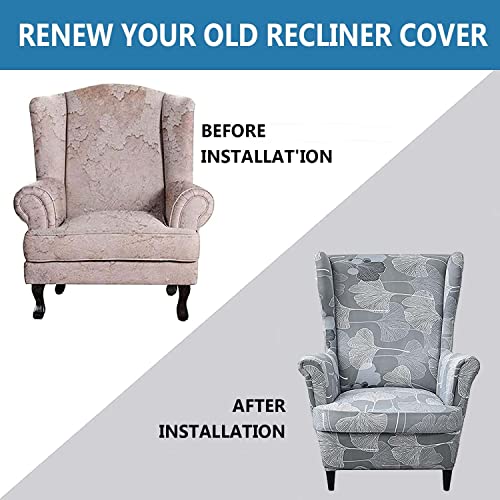 Stretch Spandex Wingback Chair Slipcover Set of 2 A193669