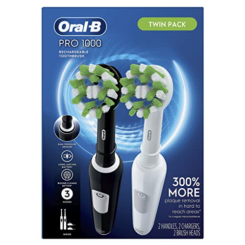Electric Toothbrush, Black and White, 2 Count Z665423