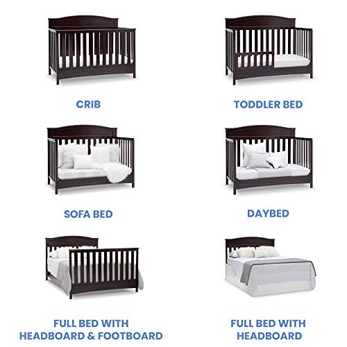 4-in-1 Convertible Baby Crib, White A782