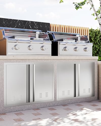 Stainless Steel Outdoor Kitchen Access Door, 20" H x 14" W, Recessed Handle C4966