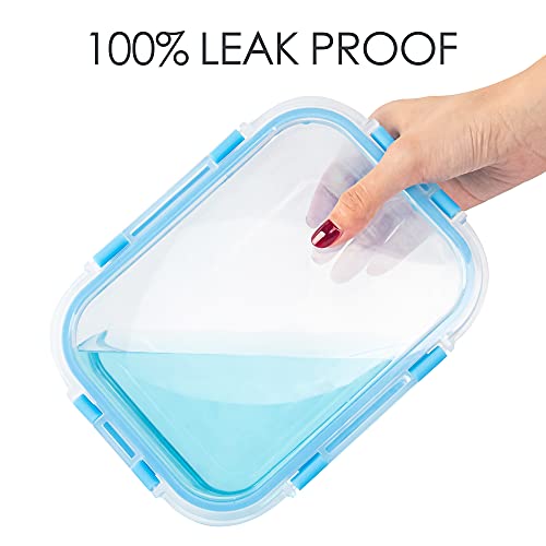 Glass Food Storage Containers with Lids, Airtight, Leak Proof, Microwave & Freezer Safe S132032