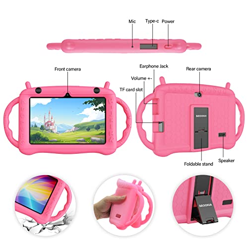 Kids Tablet 7 inch Learning Tablet with Parental Control and Drop-Proof Case B2351