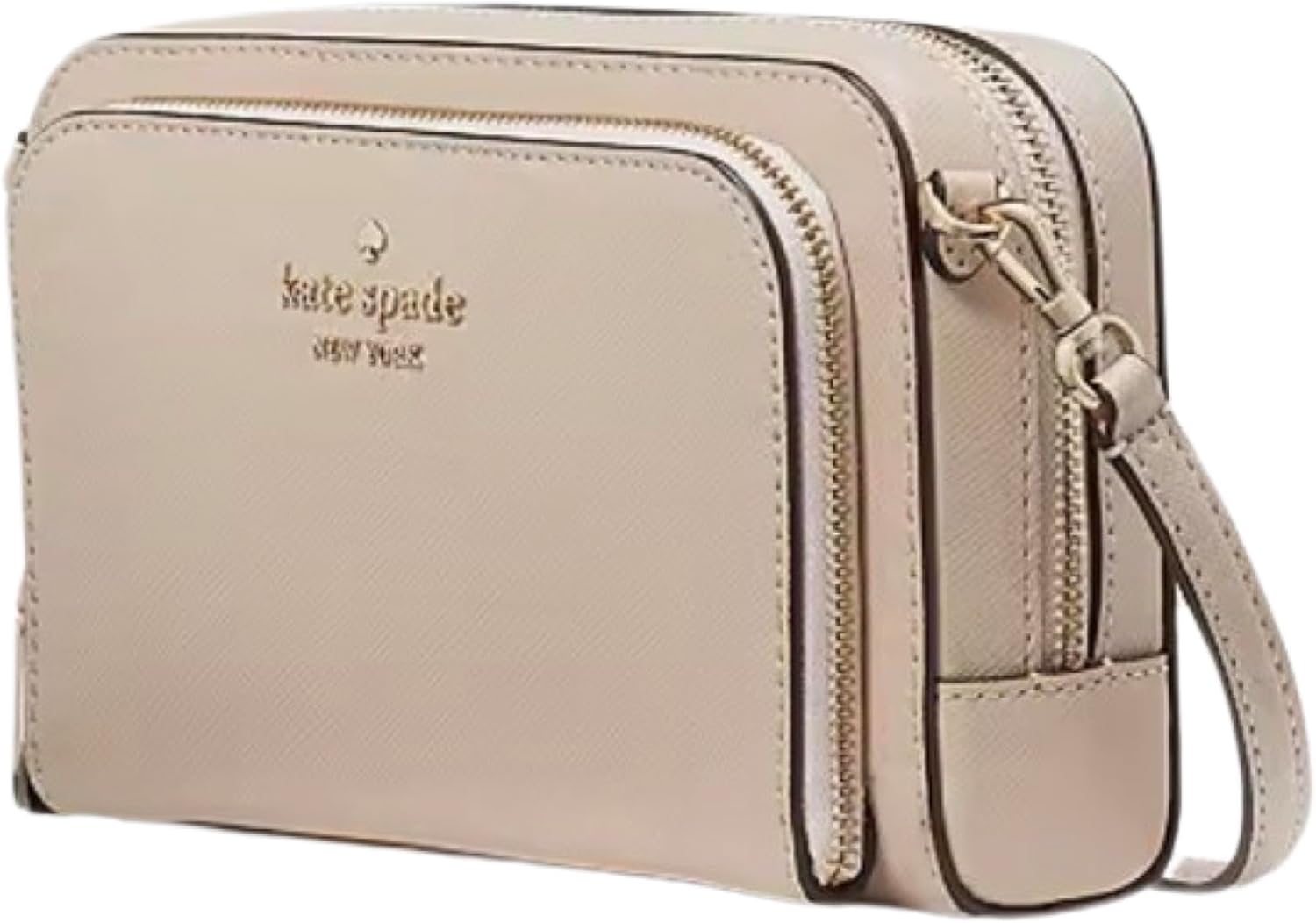Warm Beige Dual Zip Around Crossbody K76851