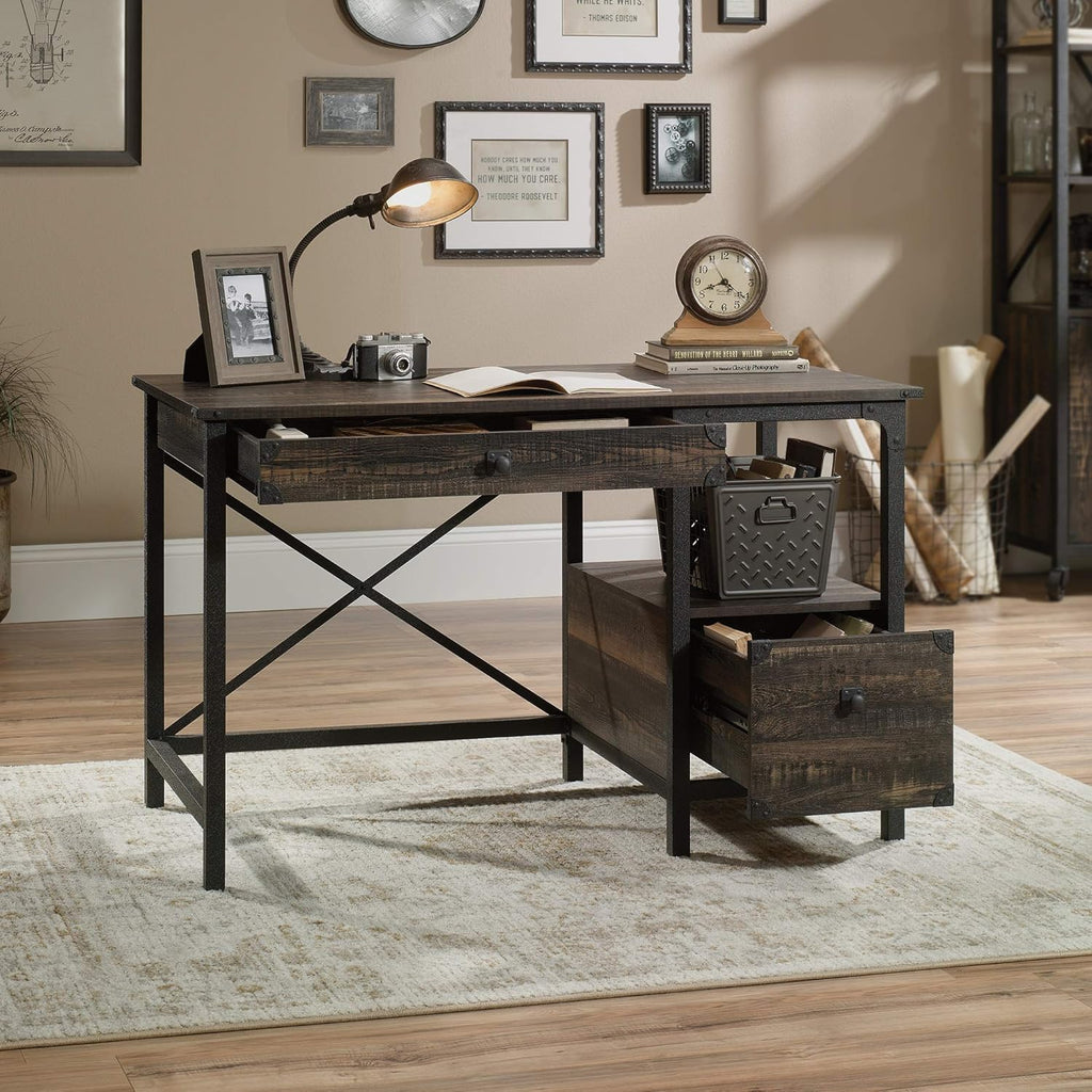Steel River Desk, Carbon Oak Finish E666618