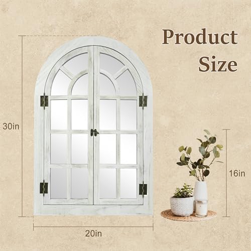 Arched Wall Mirror Wood Frame for Bedroom Living Room P83646