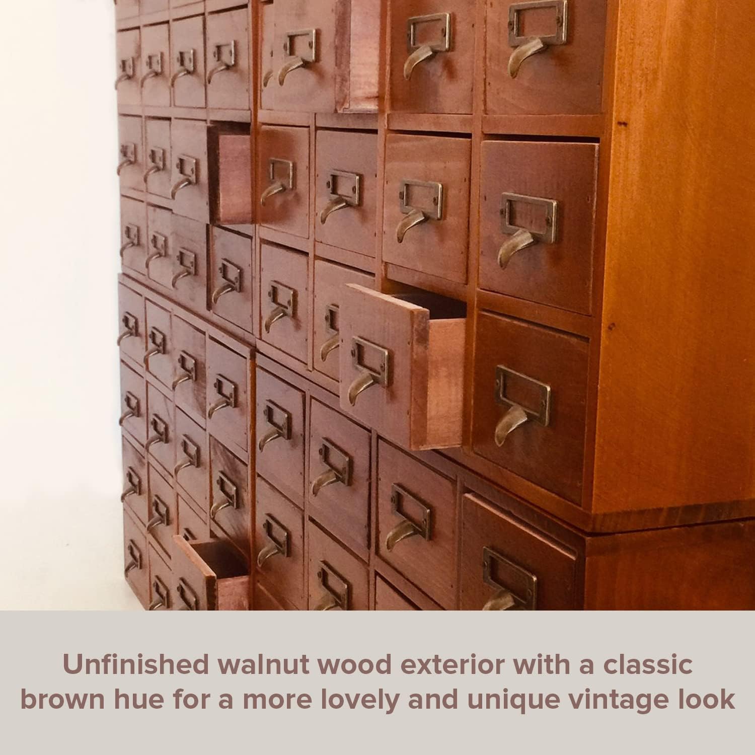 64-Drawer Wooden Storage Cabinet with Label Holders B174839