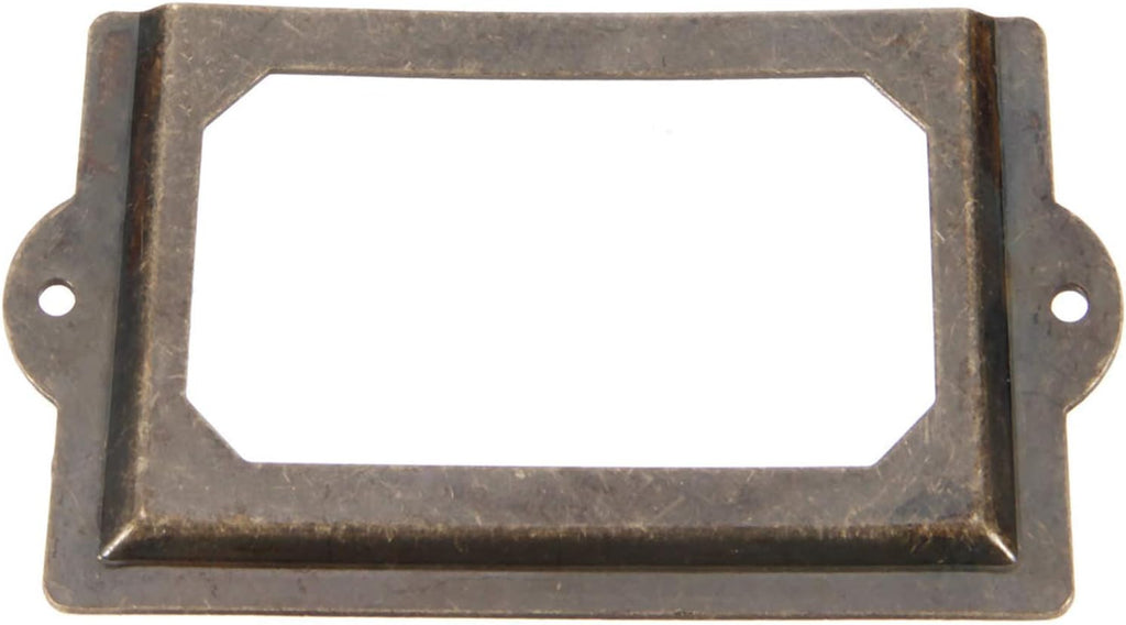 Antique Tag Label Frames File Name Card Holder Bronze Drawer Pull Labels Z6836