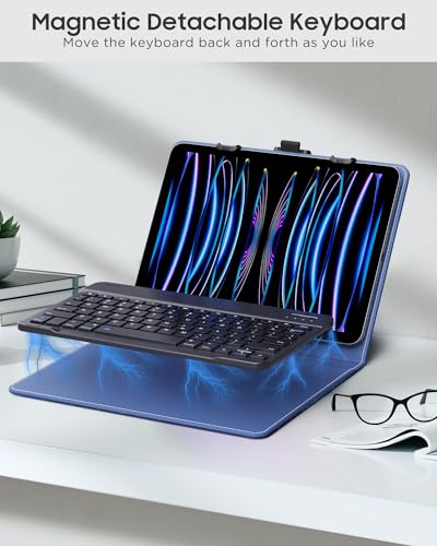 Universal Tablet Case with Wireless Bluetooth Keyboard and Pen Holder W895976