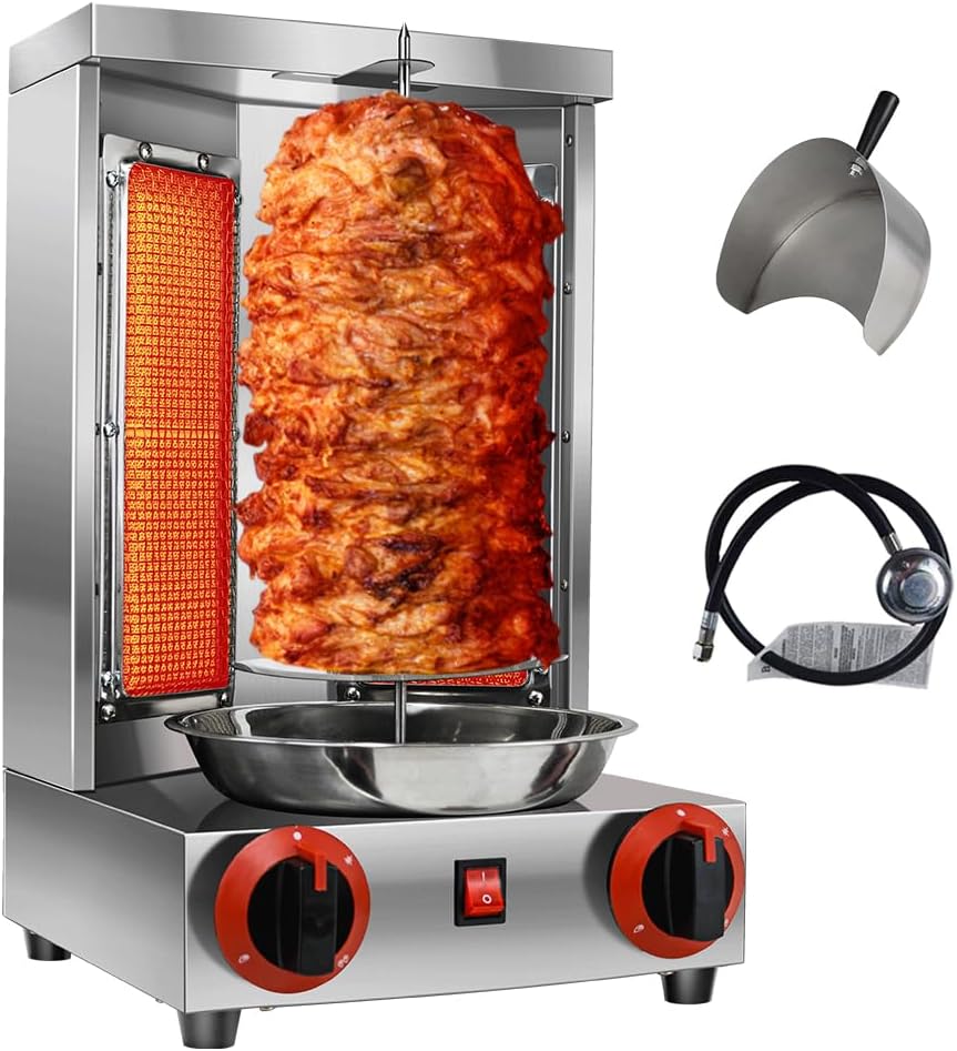 Gas Vertical Doner Kebab Machine with 2 Burner and Meat Catch Pan Y28708