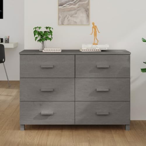 Buffets & Sideboards Sideboard Light Gray 44.5"x15.7"x31.5" Solid Wood Pine,Multipurpose Wooden Sideboard with Ample Storage and Display Space Cabinets & Storage