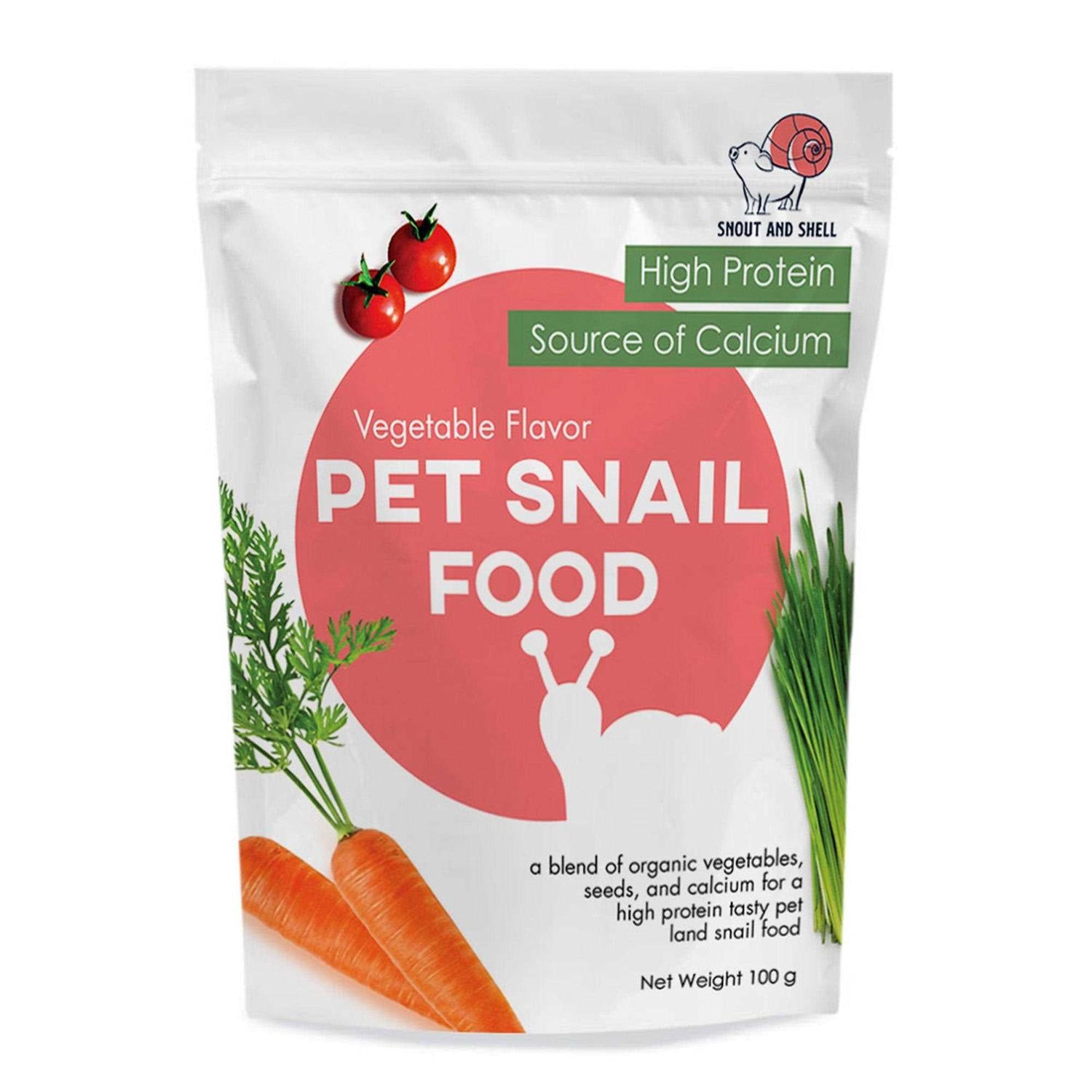 Snout &amp; Shell Vegetable Flavored Pet Land Snail Food Tasty High-Protein - Pet Supplies online store