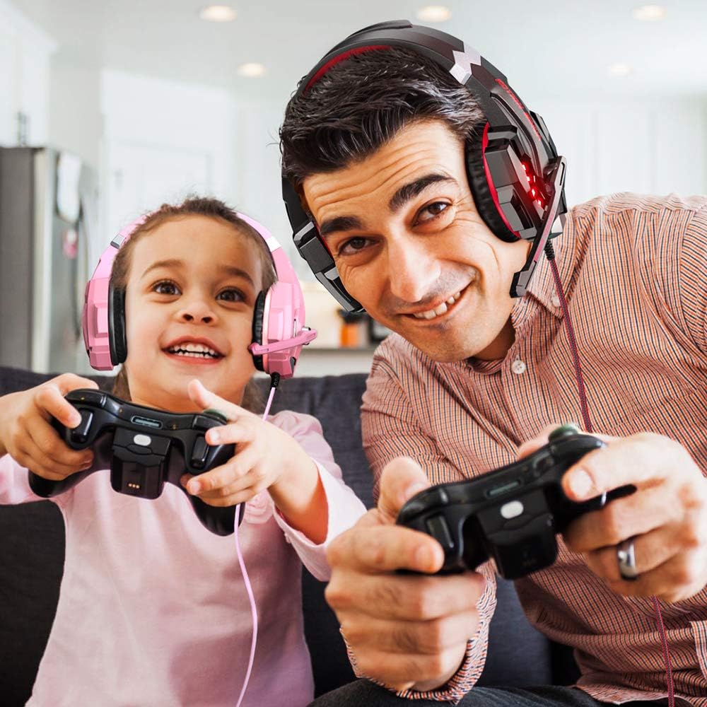 Stereo Gaming Headset for PS4, PC, Xbox One Controller, Noise Cancelling Over Ear Headphones with Mic X7174
