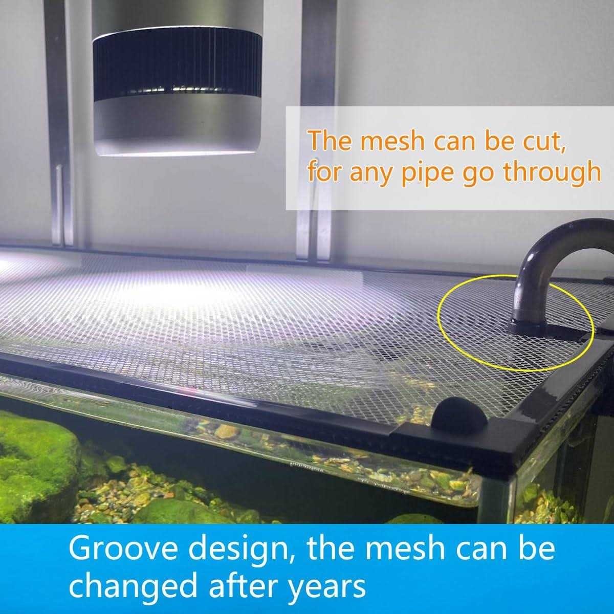 Magnetic fish tank lid protective net 94x46cm N78883