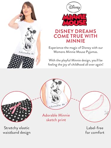 Women's Cotton Pajama Set with Minnie Mouse Print K749