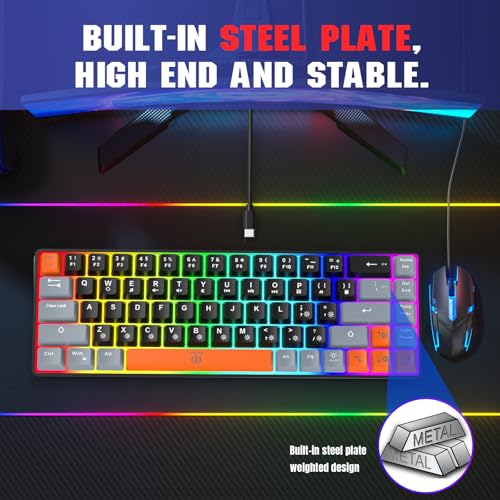 Gaming Keyboard, Compact RGB Backlit, 68 Keys I366674