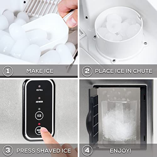 Electric Countertop Ice Maker Machine, Portable, Stainless Steel O32594
