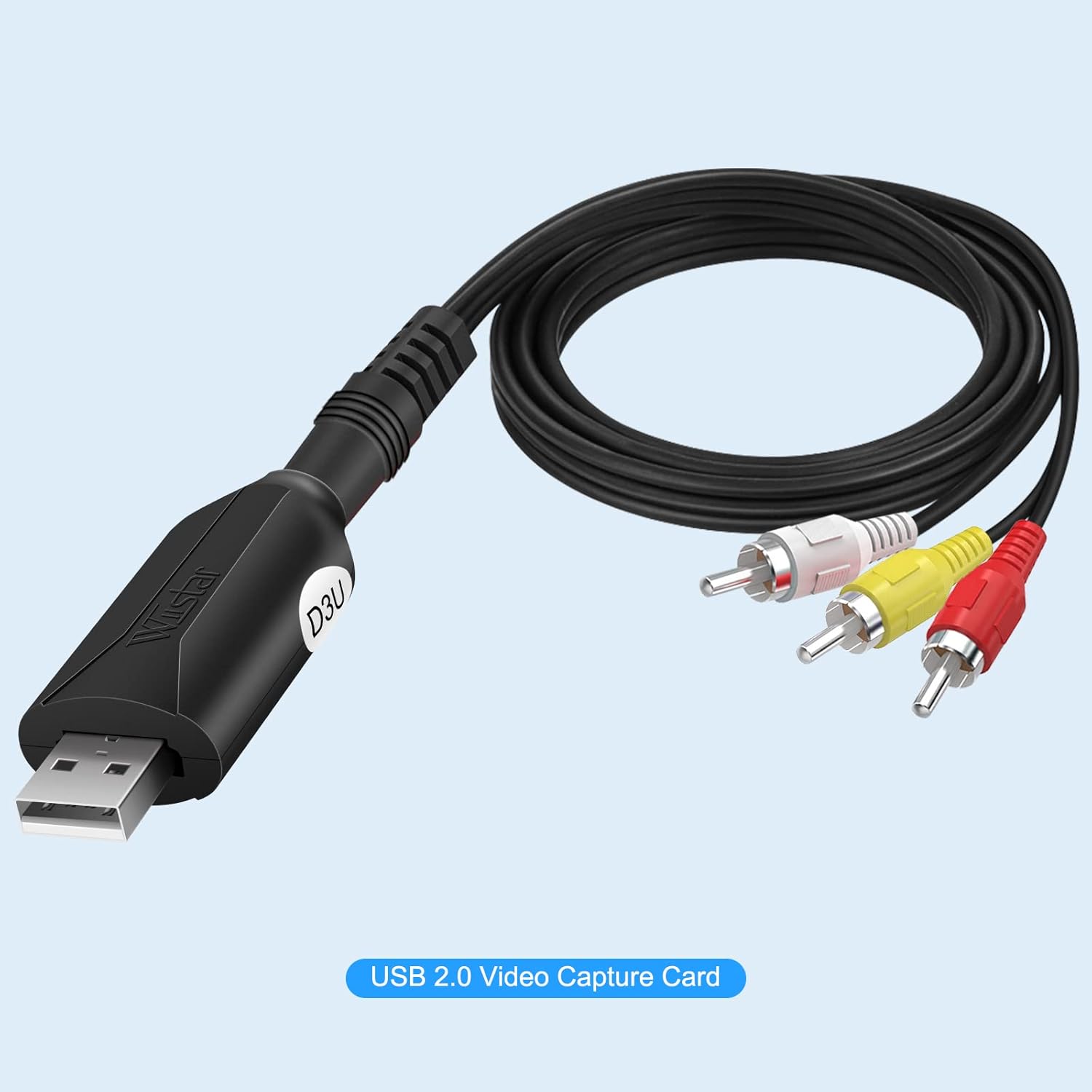 USB 2.0 AV RCA Video Audio Capture Card Adapter for VHS VCR to DVD Converter T5218