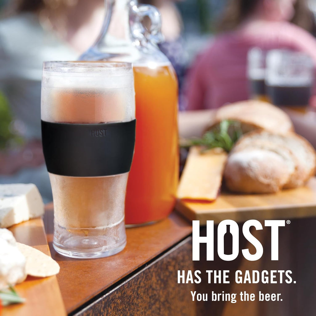 Frozen Mug Set for Beer and Iced Coffee, Double Walled, 16oz, Set of 2, Black E2696