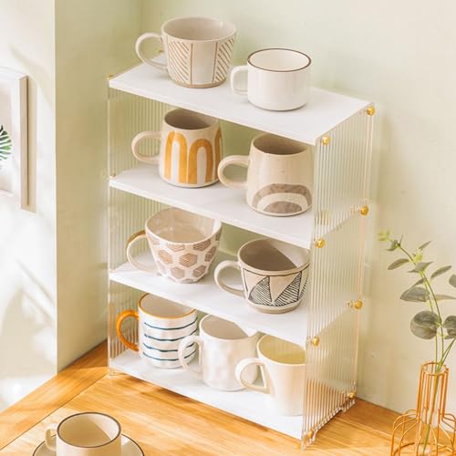 Acrylic Desktop Organizer with Wood Shelf X79705