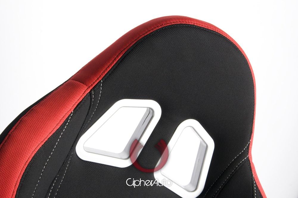 Racing Seats Red and Black Cloth Pair X564