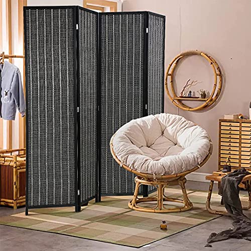 Folding Room Divider 6 Panel Privacy Screen, Black V20285