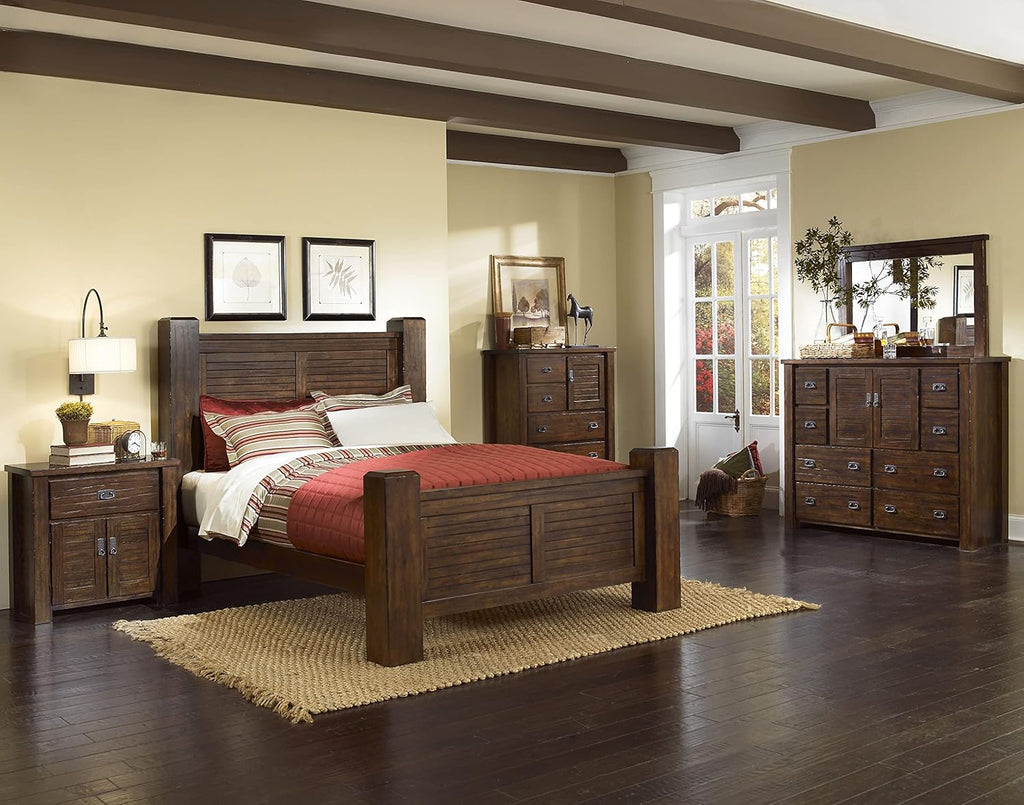 Trestlewood Dresser, 60" x 19" x 48", Brown B74250