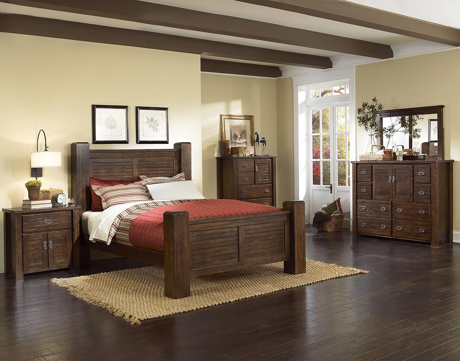 Trestlewood Dresser, 60" x 19" x 48", Brown B74250
