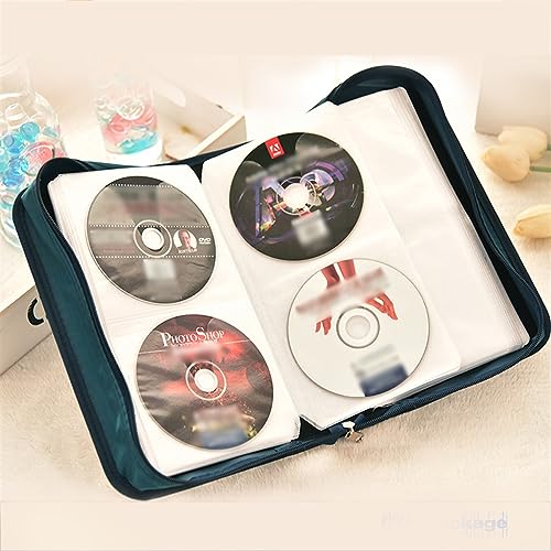 CD Case DVD Storage Holder, Portable CD Wallet, 128 Capacity Q443572