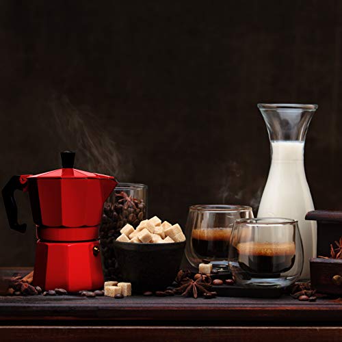 Aluminum Moka Stove Coffee Maker with Coffee Mug, 3 Espresso Cup R81939