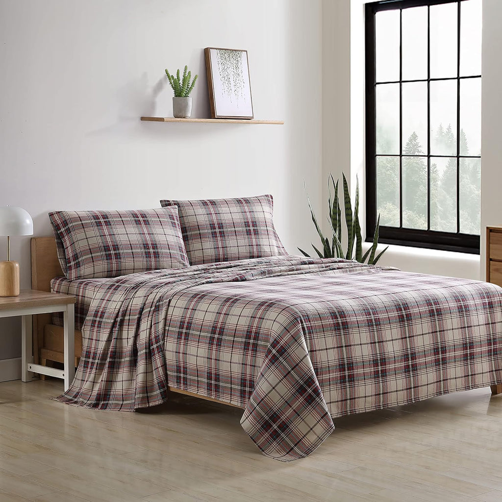 Queen Flannel Sheets, Brushed for Extra Softness C363329