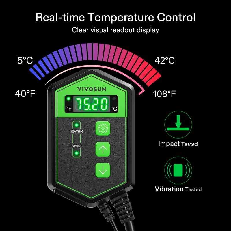 Digital Heat Mat Thermostat Temperature Controller for Reptiles S398