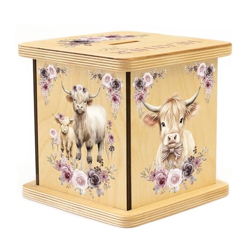 Wooden Piggy Bank for Kids, Personalized Gift, Handmade Y611463