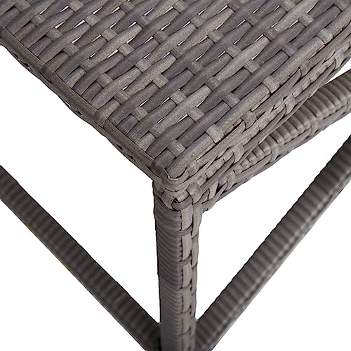 Patio Bench 47.2" Poly Rattan Brown J336