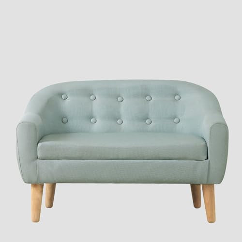 Kids Double Seat Reclining Couch Sofa for Toddlers, Blue E919015