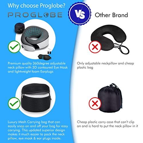 Orthopedic Memory Foam Travel Neck Pillow Set with Eye Masks and Earplugs R36977
