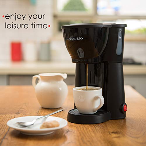 Mini Drip Coffee Maker with Brewing Basket, Black, 10.5oz Y8943