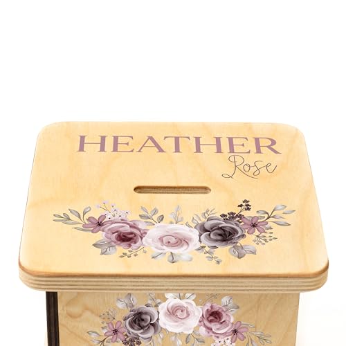 Wooden Piggy Bank for Kids, Personalized Gift, Handmade Y611463
