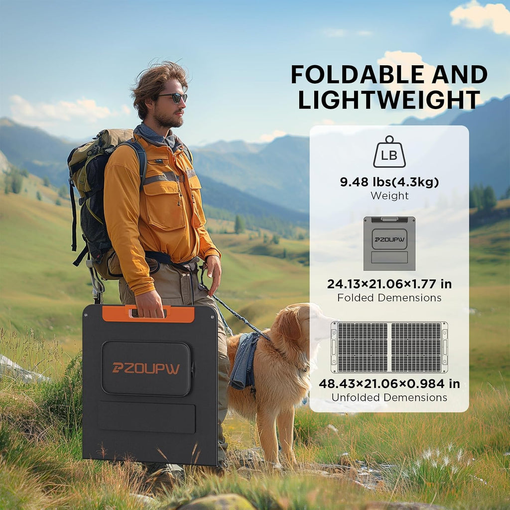 Portable Solar Panel 100W Foldable Solar Charger with USB Output for Camping RV R80681