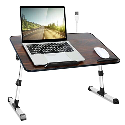 Foldable Laptop Stand with USB Fan for Sofa Bed R2811