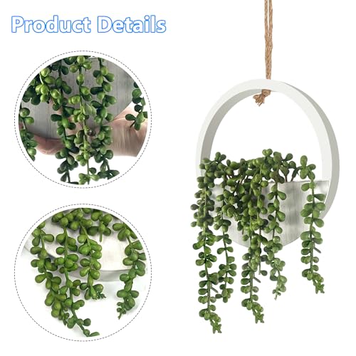 Artificial Hanging Succulents Plants in Pot with Lanyard B34438