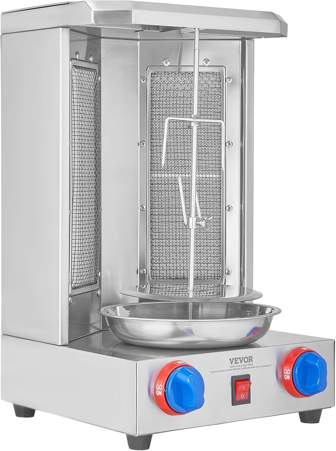Shawarma Grill Machine, 13 lbs Capacity, 2 Burners, Vertical Broiler V71287