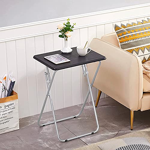 Folding TV Trays Set of 2 for Eating at Couch Sofa, Black S4238
