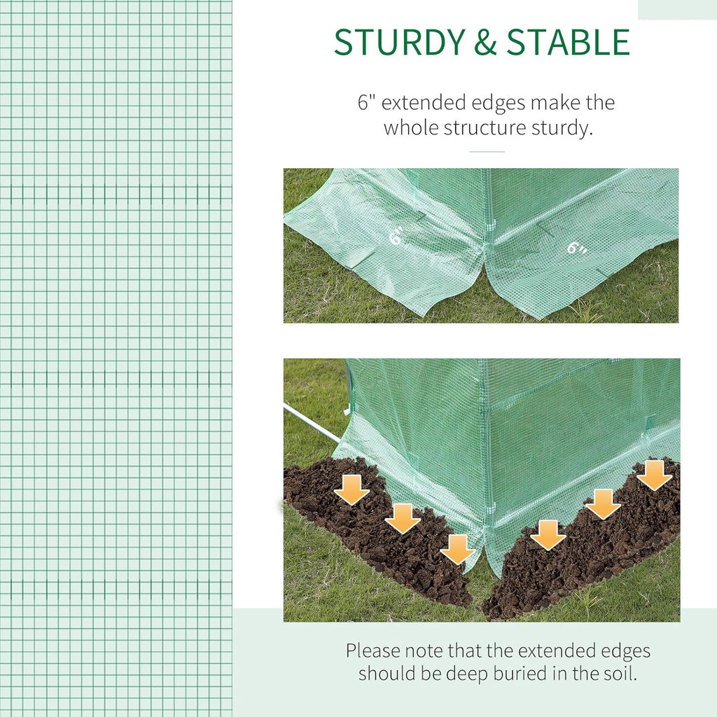 Greenhouse Cover Replacement for Hoop House, Waterproof Tarp with Windows S368
