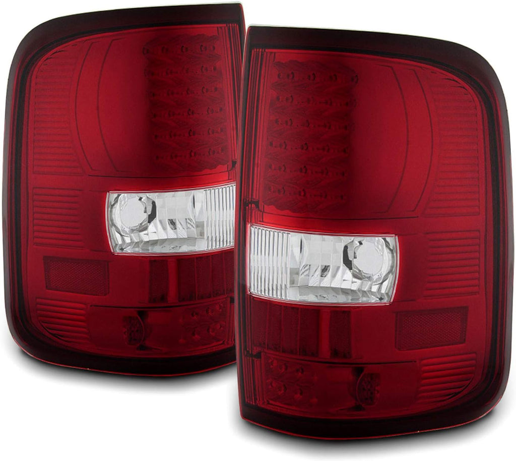 Chrome Headlights and LED Tail Lights for 2004-2008 Ford F150 Pickup X56400