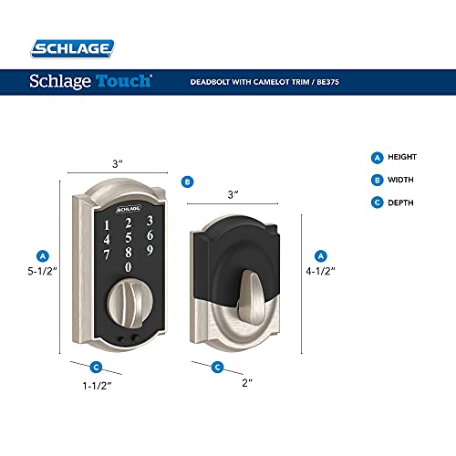 Touch Century Electronic Deadbolt, Keyless Entry Lock, Aged Bronze J1230